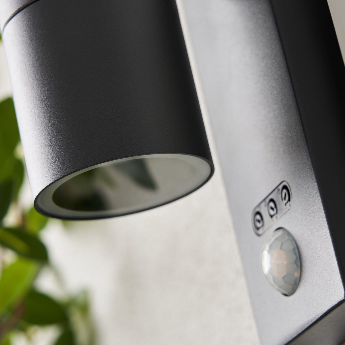 Leto Outdoor Up or Down Wall Light with PIR Sensor, Anthracite