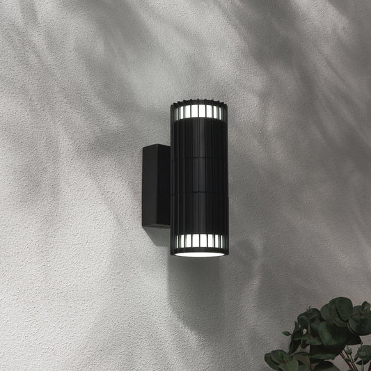 Muto Outdoor Up and Down Wall Light, Black