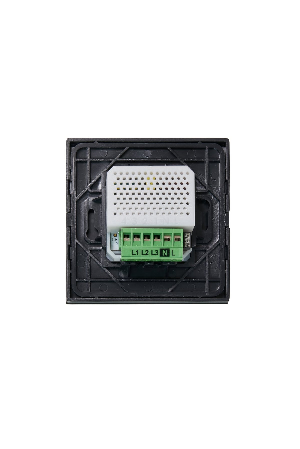 Ikonects Decorative glass switch - Black front, black surround- 2 Gang