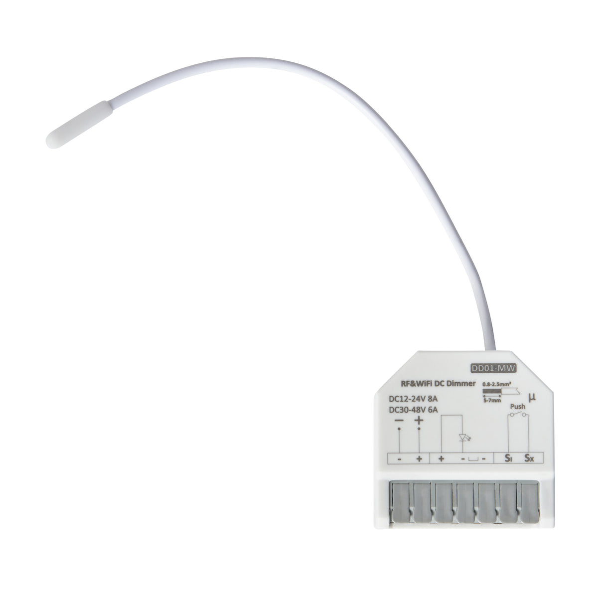 1 Channel Wireless Dimmable Controller with Push Switch Tuya Wifi