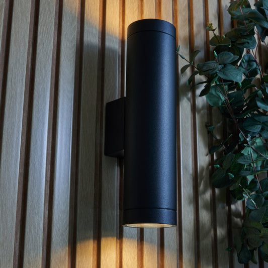 Morro Up and Down Outdoor Wall Light, Black