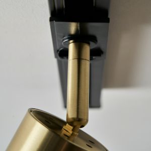 Cory Single Track Head Satin Brass/Black Low Profile Connection