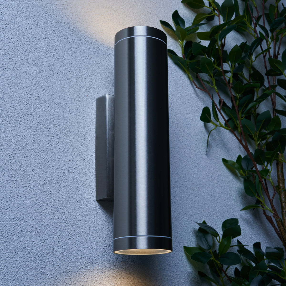Brean 2 Light Outdoor Up & Down Wall Light - Stainless Steel