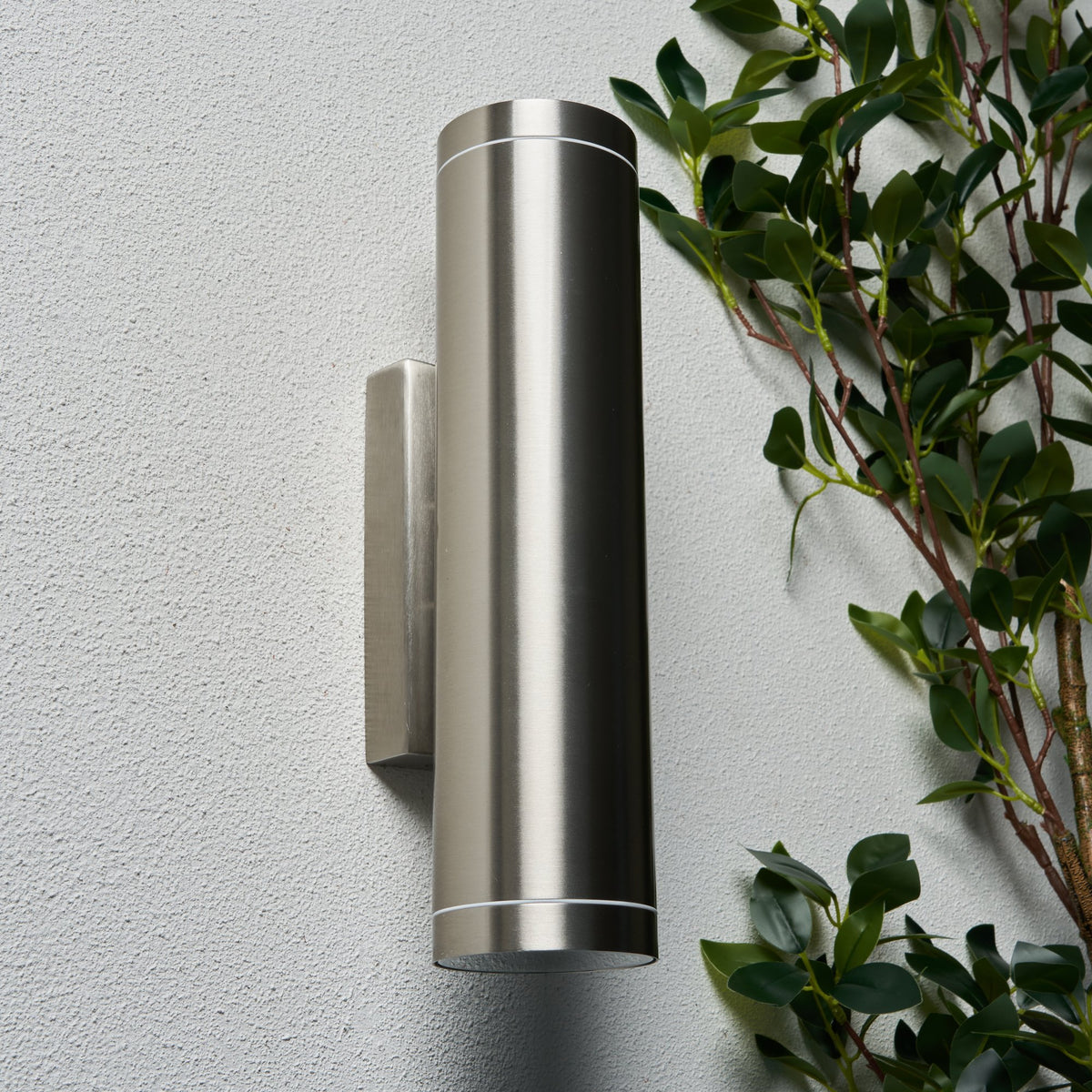 Brean 2 Light Outdoor Up & Down Wall Light - Stainless Steel