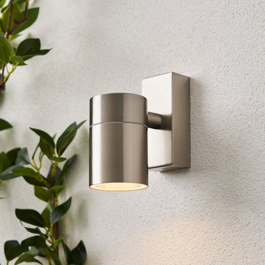Leto Up or Down Outdoor Wall Light - stainless steel