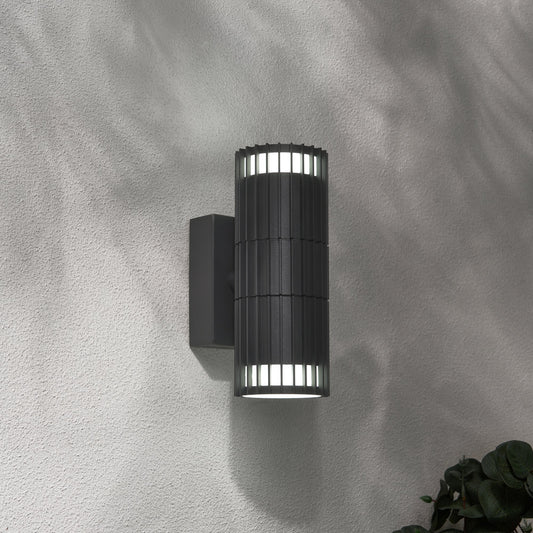 Muto Outdoor Up and Down Wall Light, Anthracite