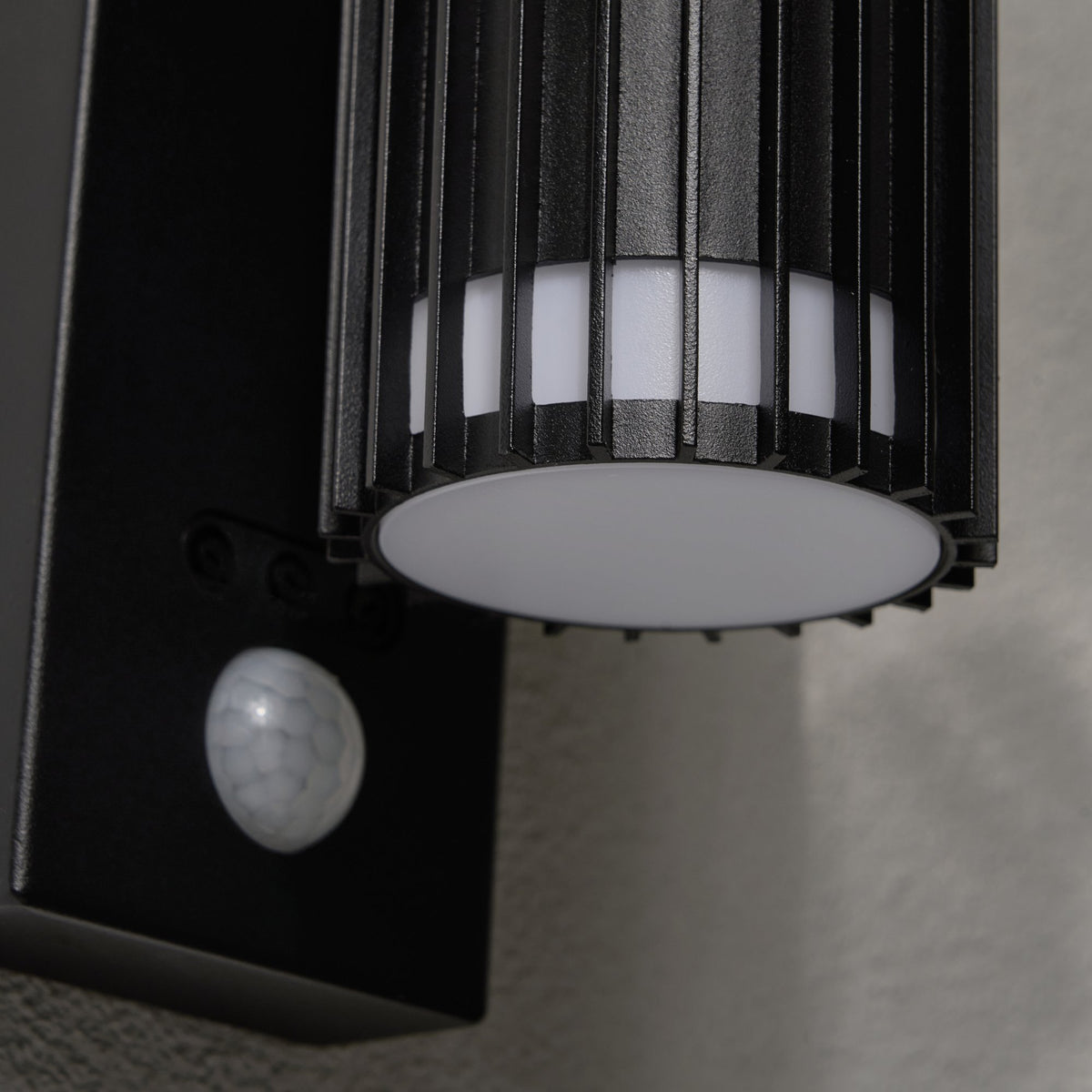 Muto Outdoor Up and Down Wall Light with PIR Sensor, Black
