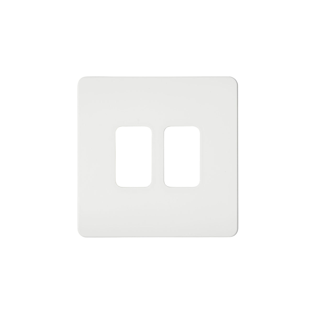 2 Gang Kinetic Switch Surround For Slim Grid- White