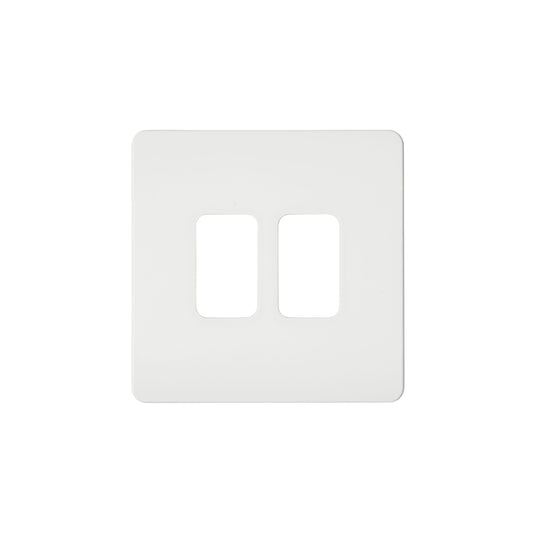 2 Gang Kinetic Switch Surround For Slim Grid- White