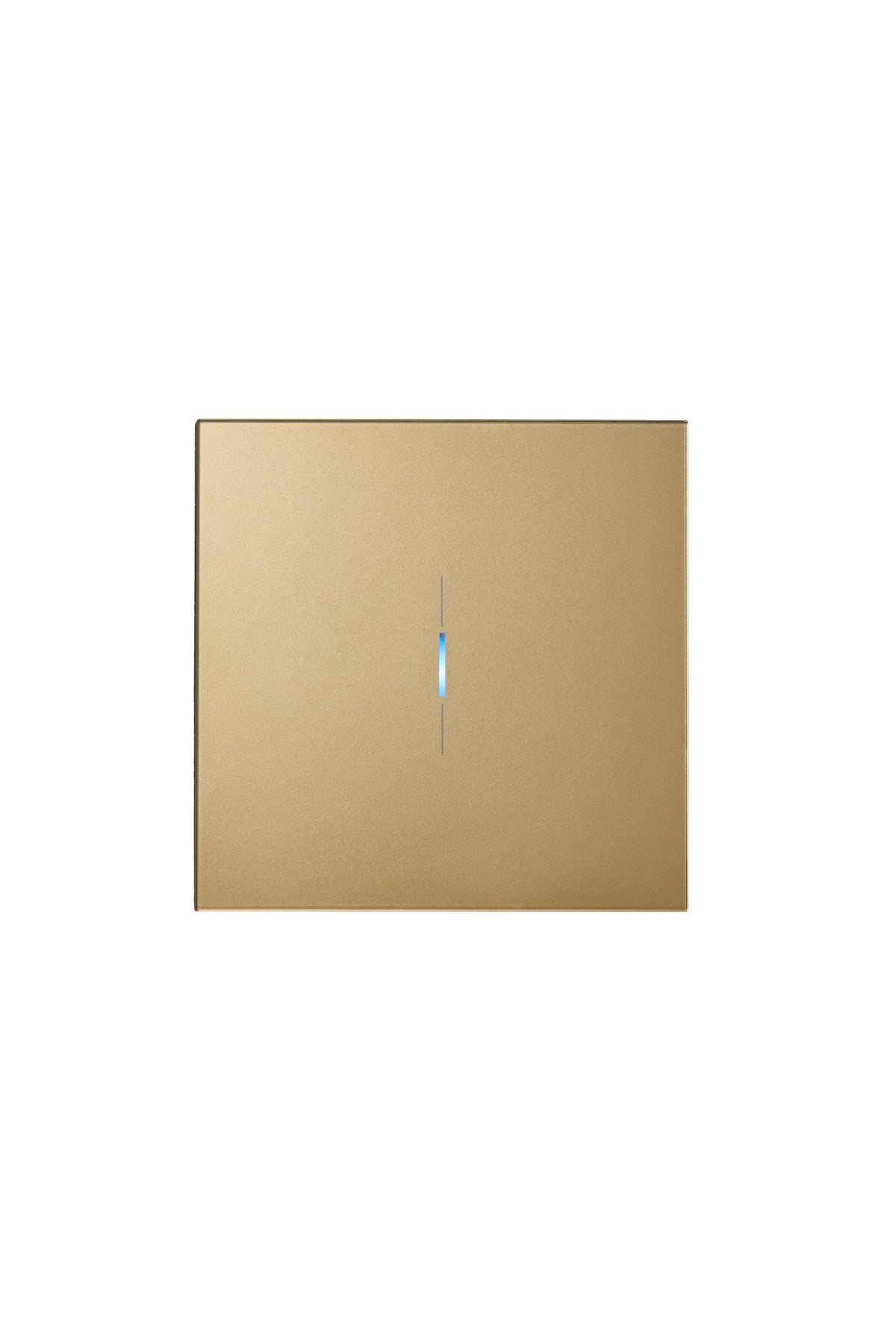Ikonects Decorative glass switch - Brass front, black surround - 1 Gang