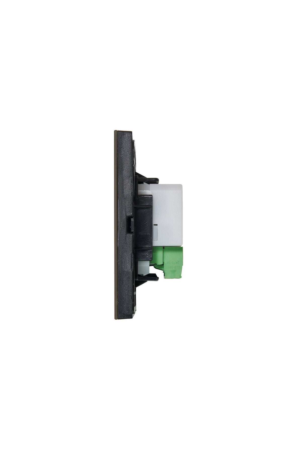 Ikonects Decorative glass switch - Chrome front, black surround - 1 Gang