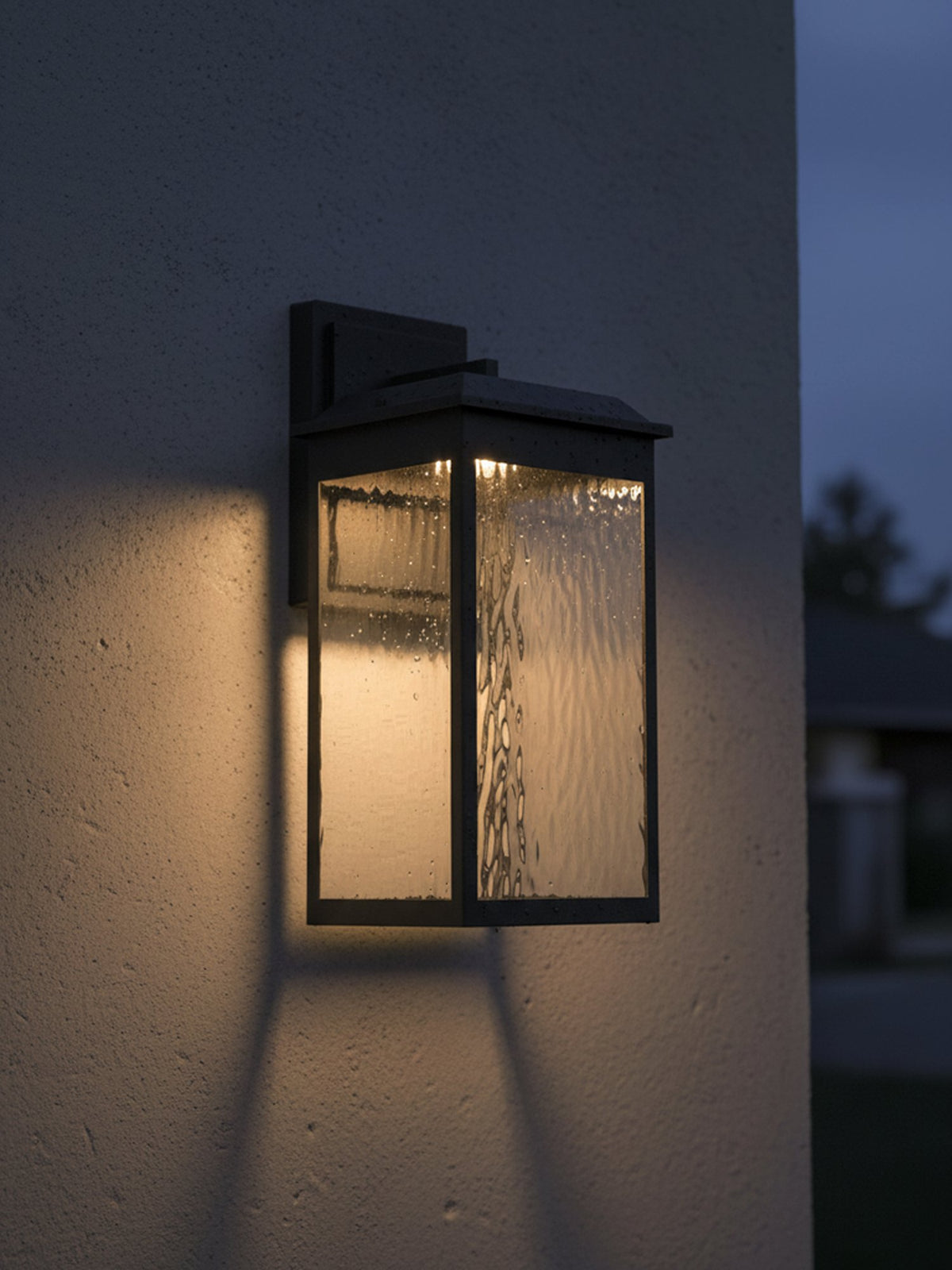 Ainsel 18w LED Large 4 Panel Lantern Black