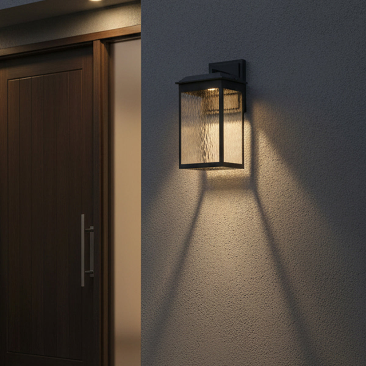 Ainsel 18w LED Large 4 Panel Lantern Black
