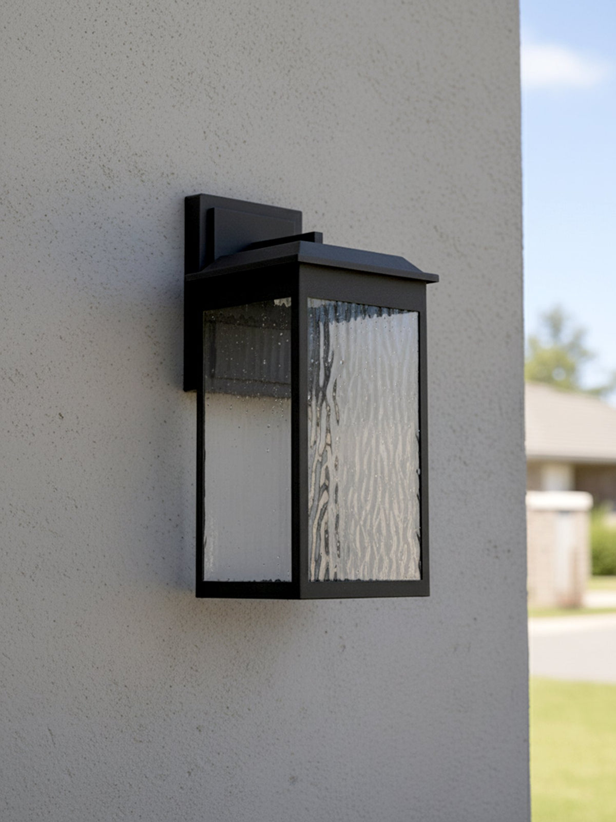 Ainsel 18w LED Large 4 Panel Lantern Black
