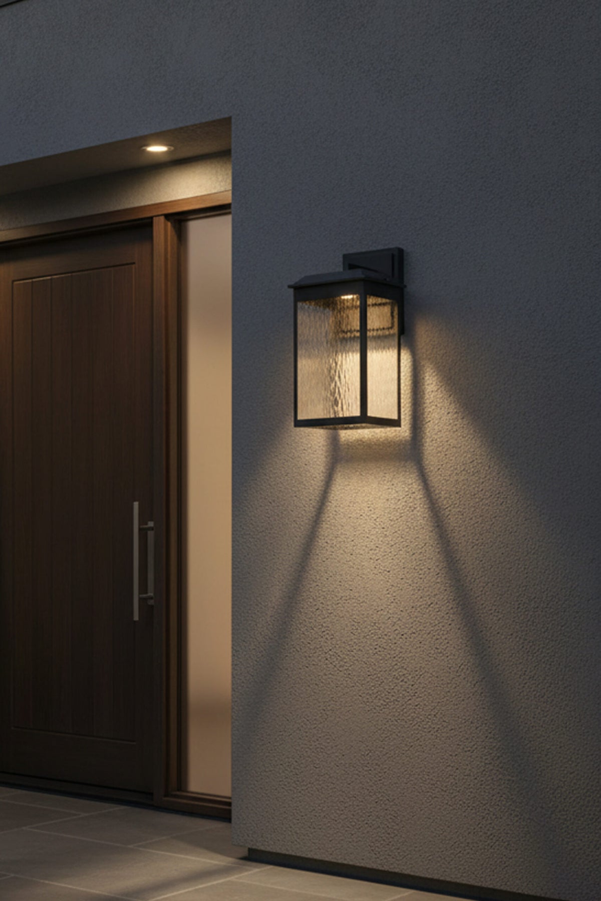 Ainsel 18w LED Large 4 Panel Lantern Black