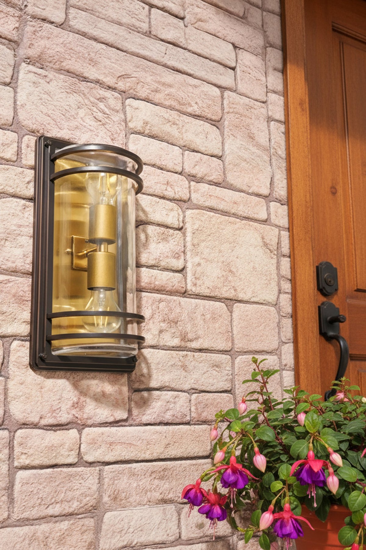 Bardo Large Bulkhead Lantern Antique Bronze