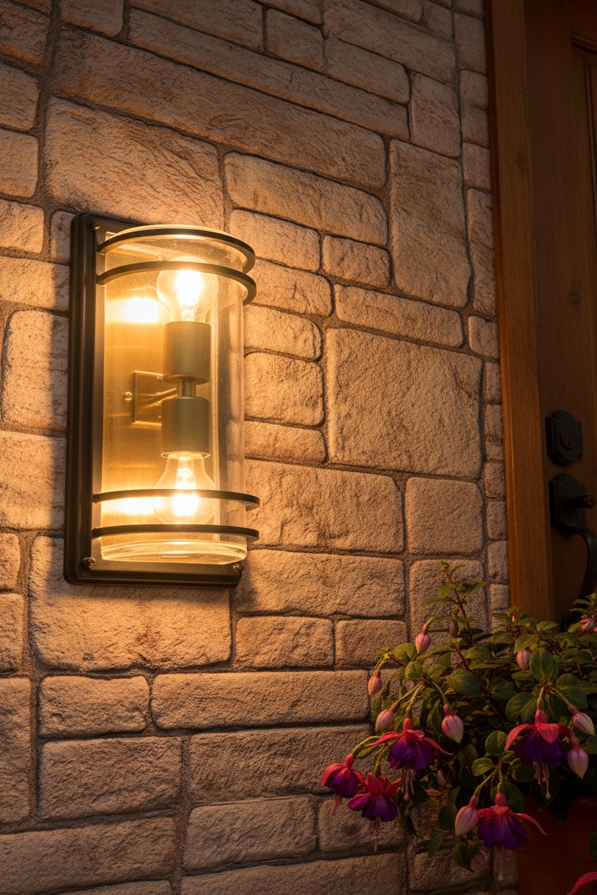 Bardo Large Bulkhead Lantern Antique Bronze