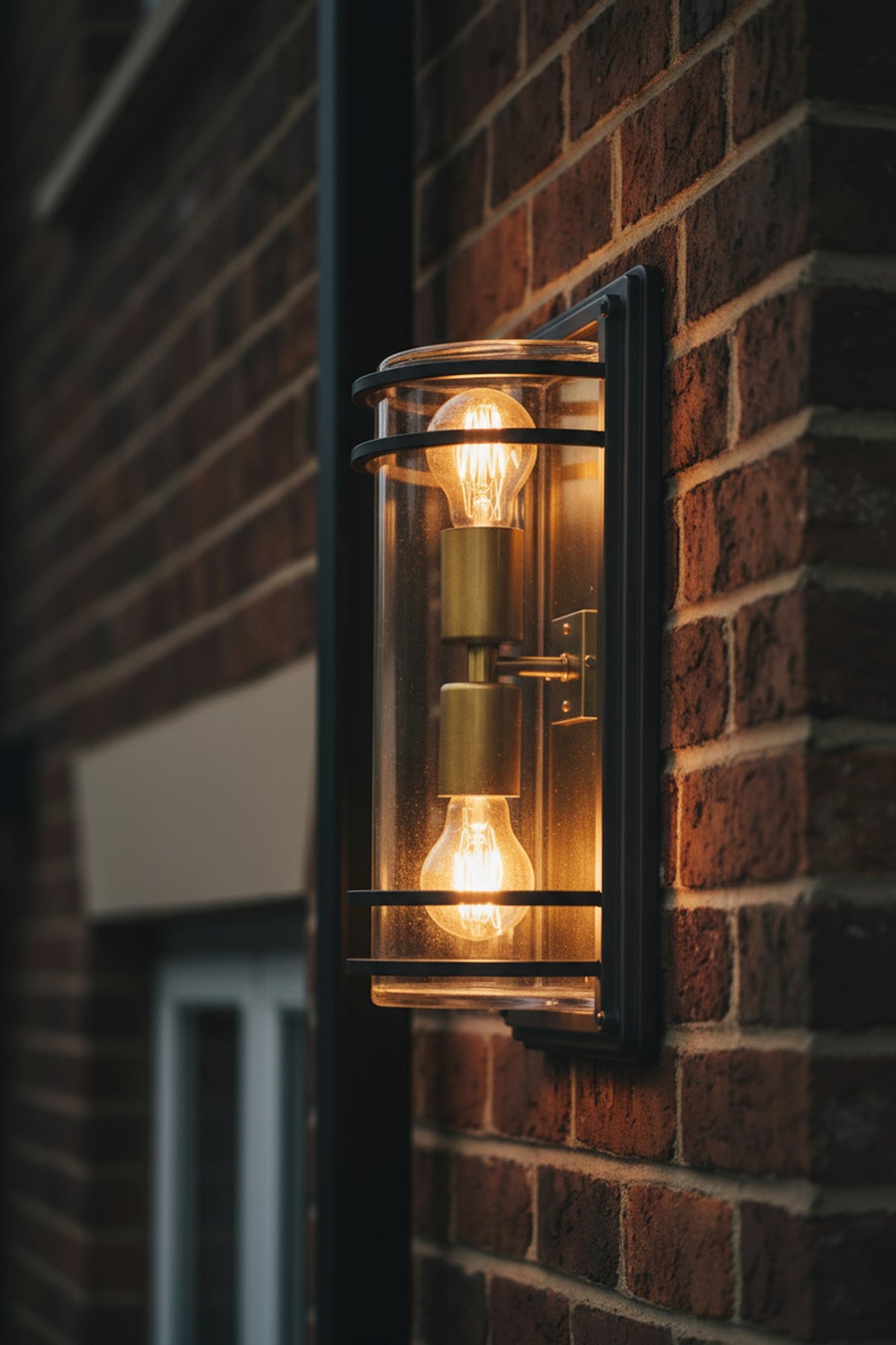 Bardo Large Bulkhead Lantern Antique Bronze