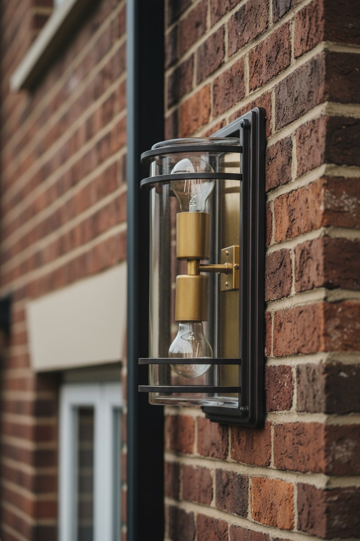 Bardo Large Bulkhead Lantern Antique Bronze