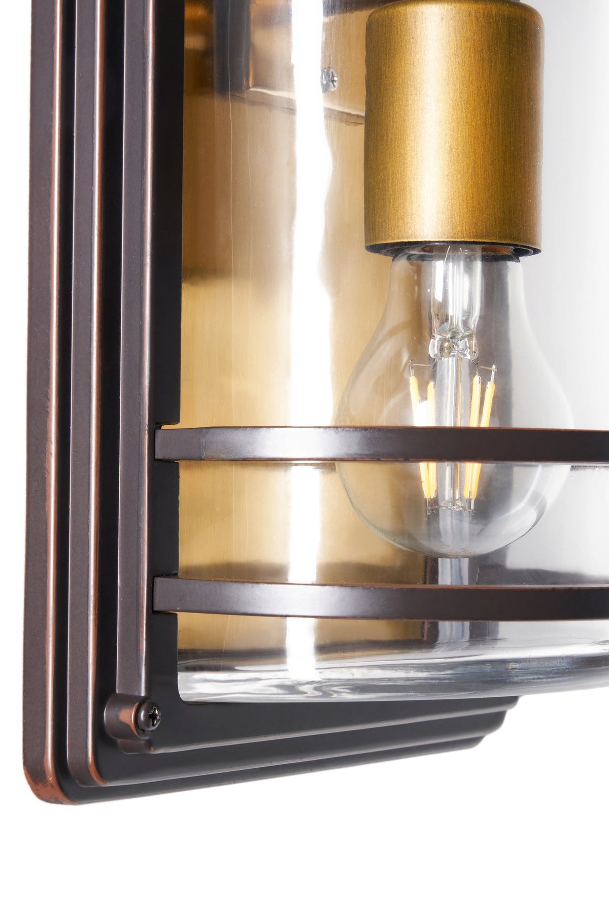 Bardo Large Bulkhead Lantern Antique Bronze