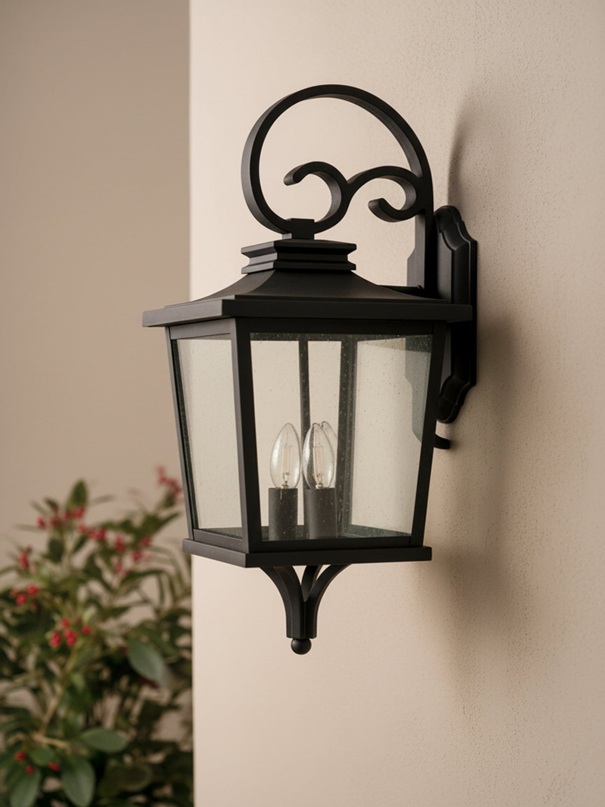 Brexton Extra Large 4 Panel Lantern Black