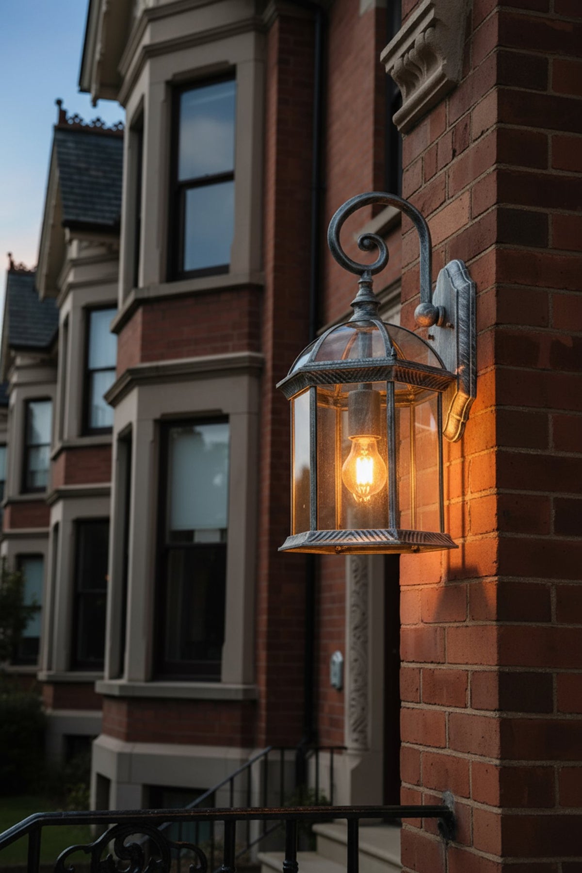 Corbin Large Lantern Brushed Silver