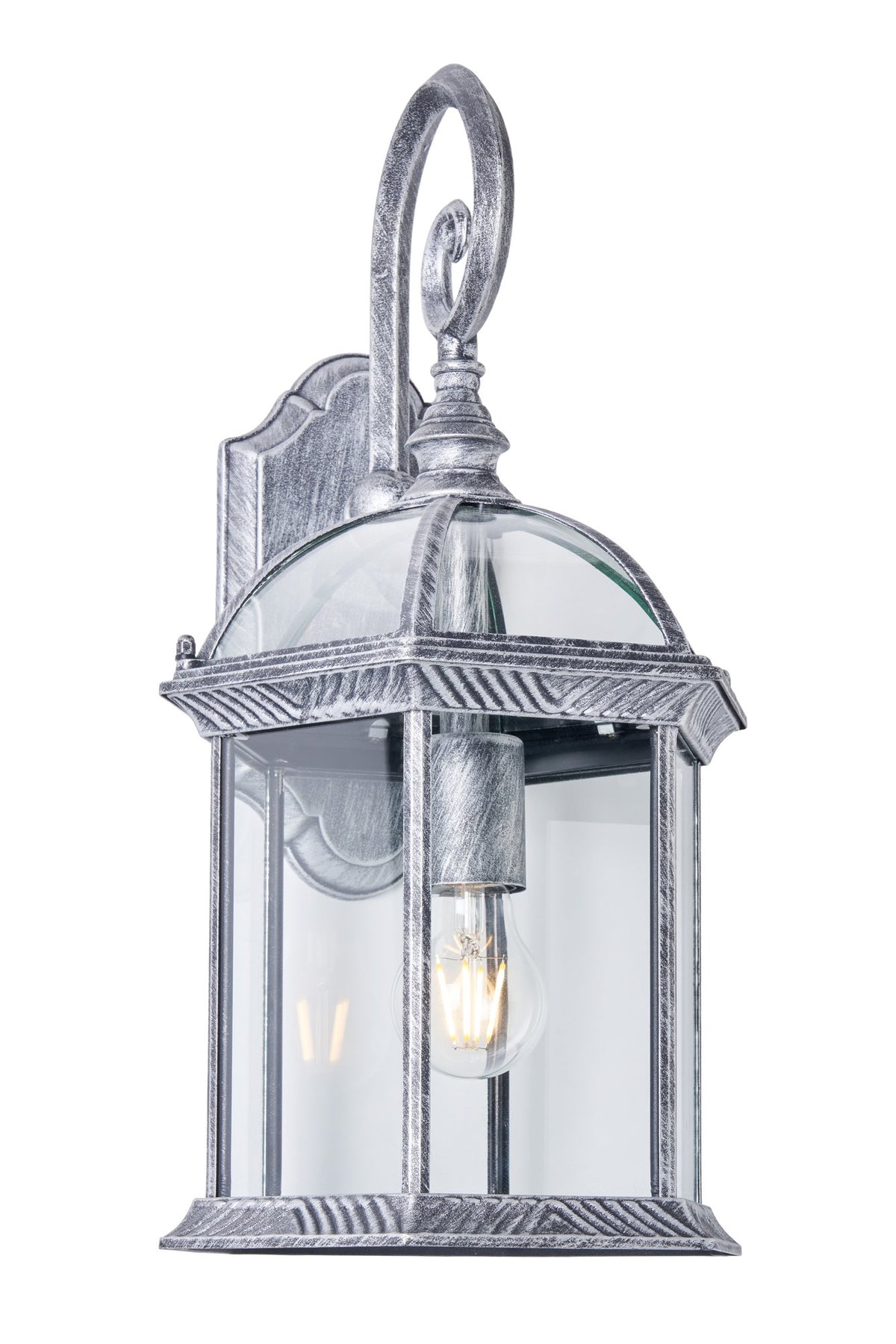 Corbin Large Lantern Brushed Silver