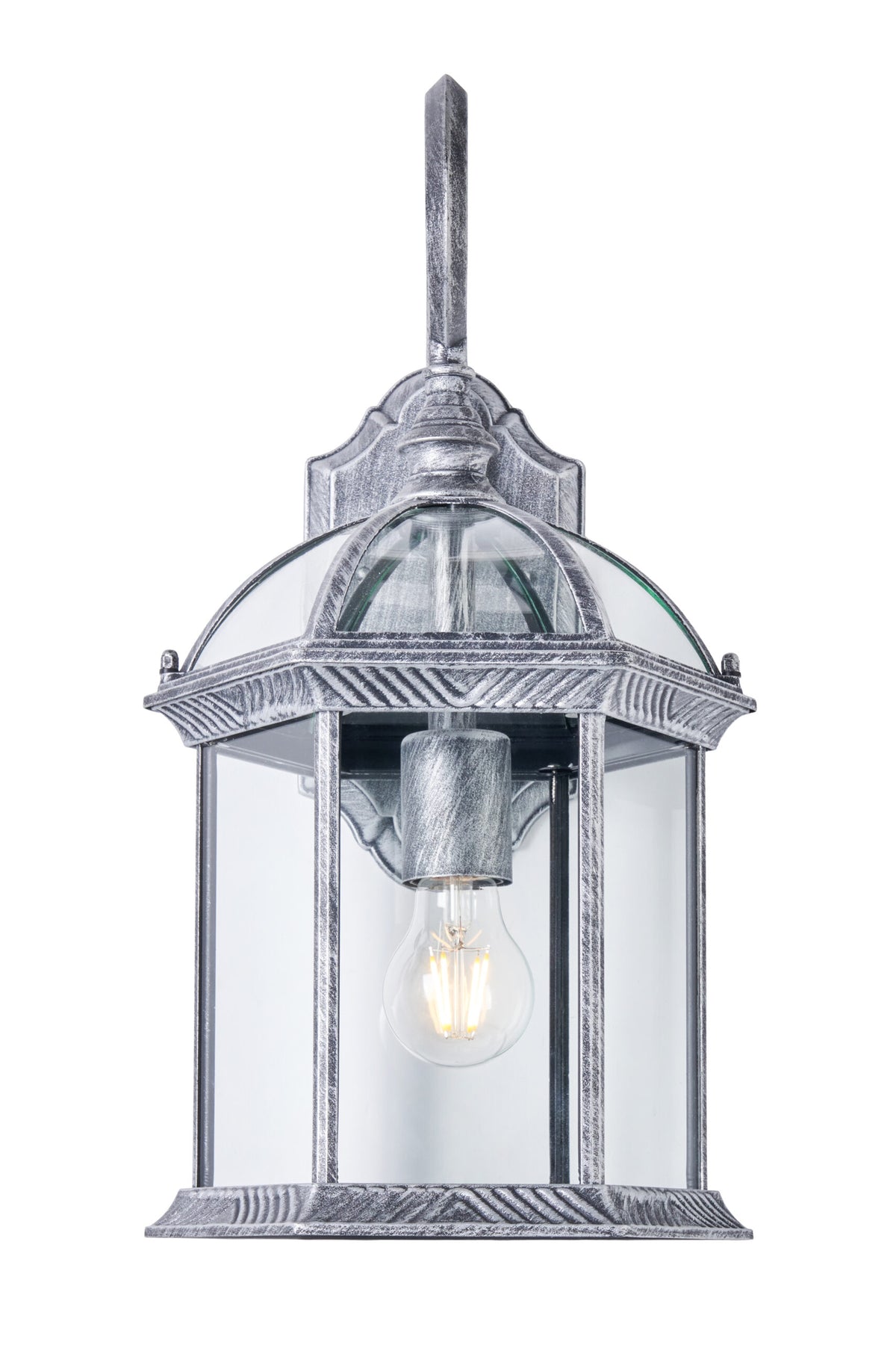 Corbin Large Lantern Brushed Silver