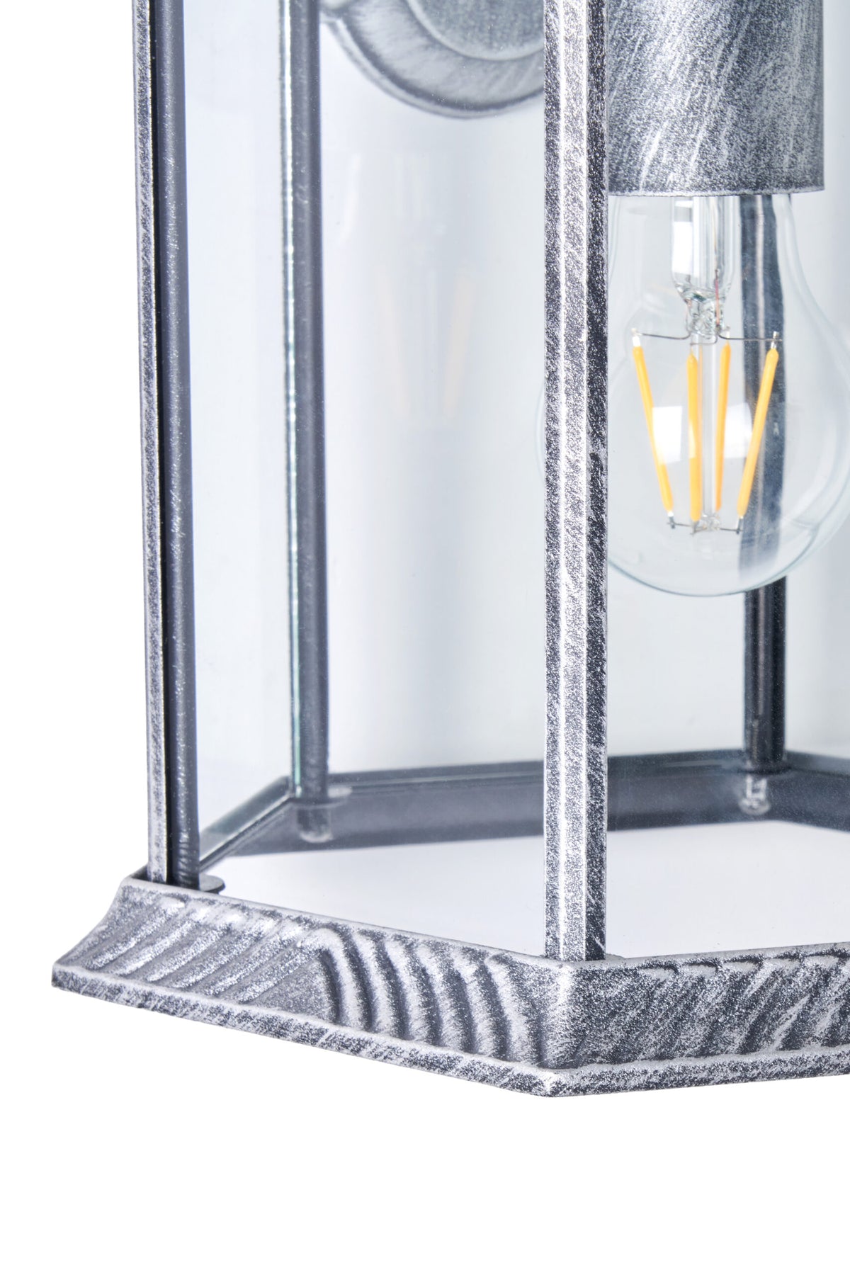 Corbin Large Lantern Brushed Silver