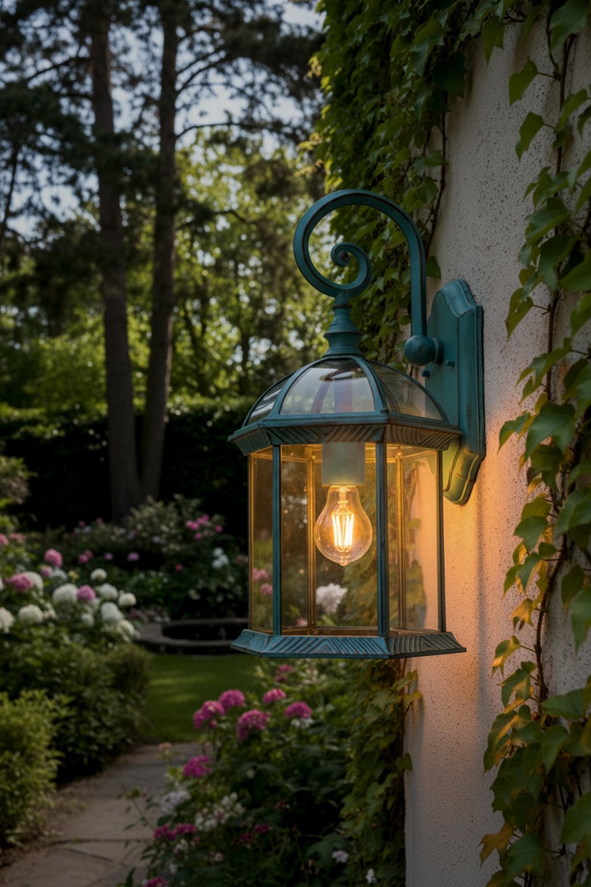 Corbin Large Lantern Verdi Gris