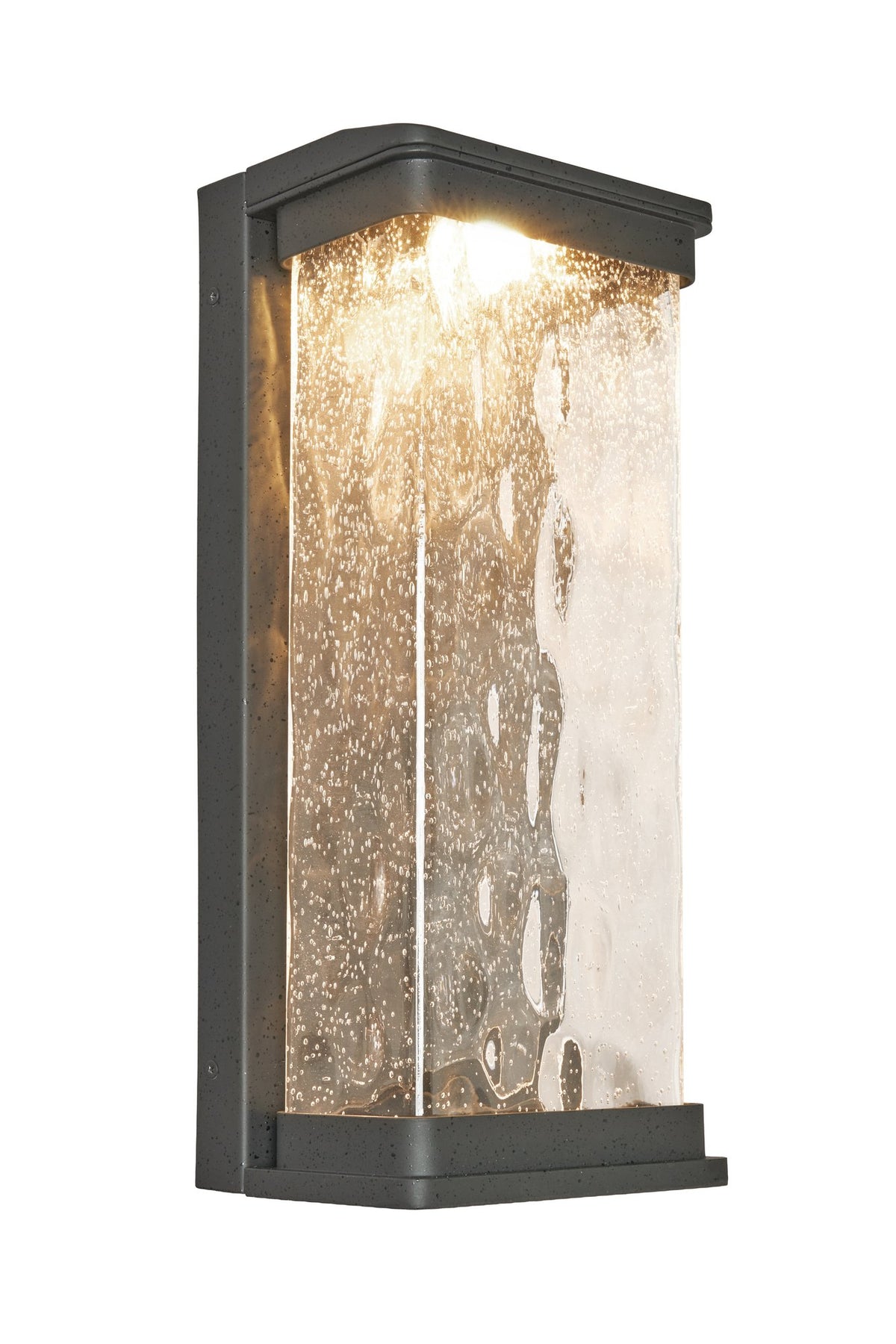 Yates 25w LED Large Water Glass Lantern Black