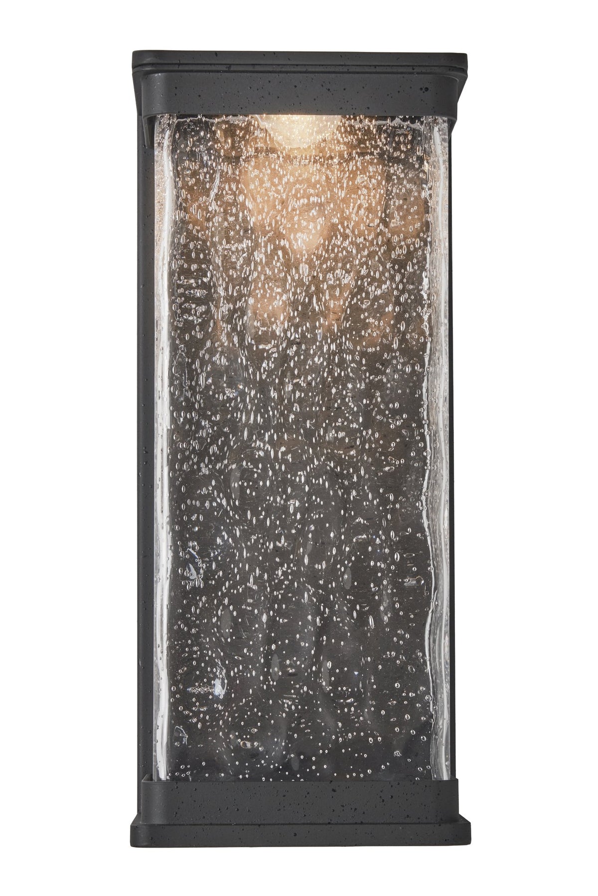 Yates 25w LED Large Water Glass Lantern Black
