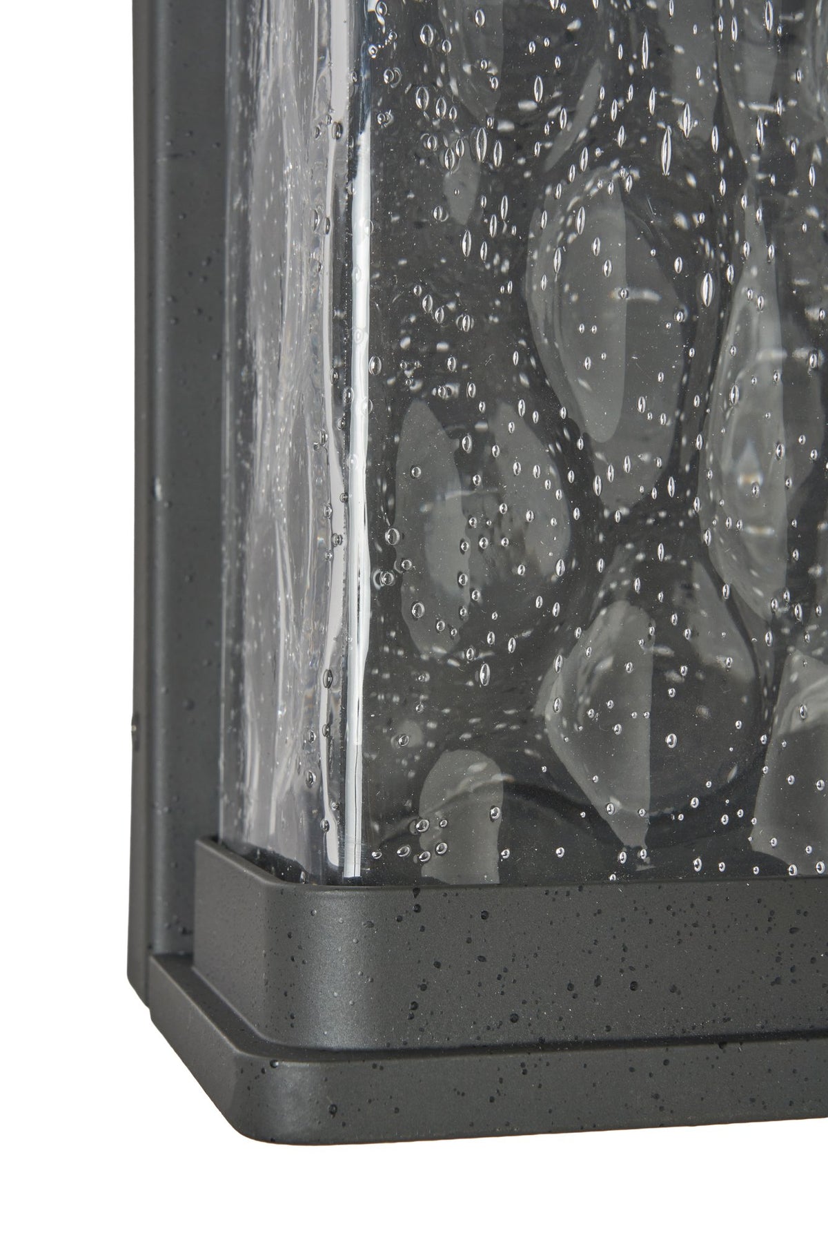 Yates 25w LED Large Water Glass Lantern Black