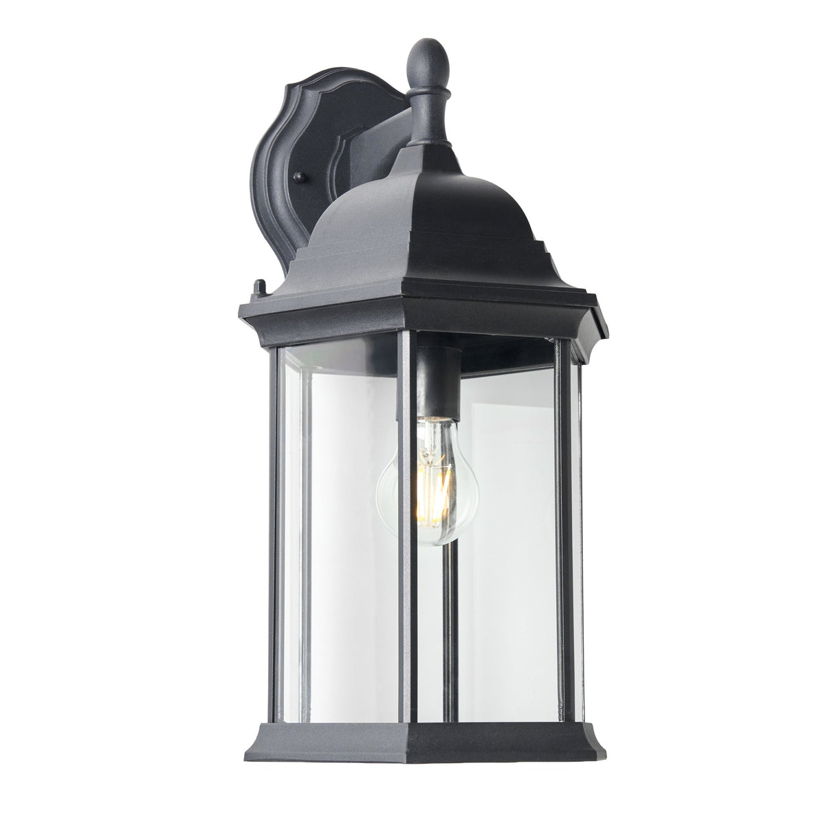 Alvin Large 6 Panel Lantern Black