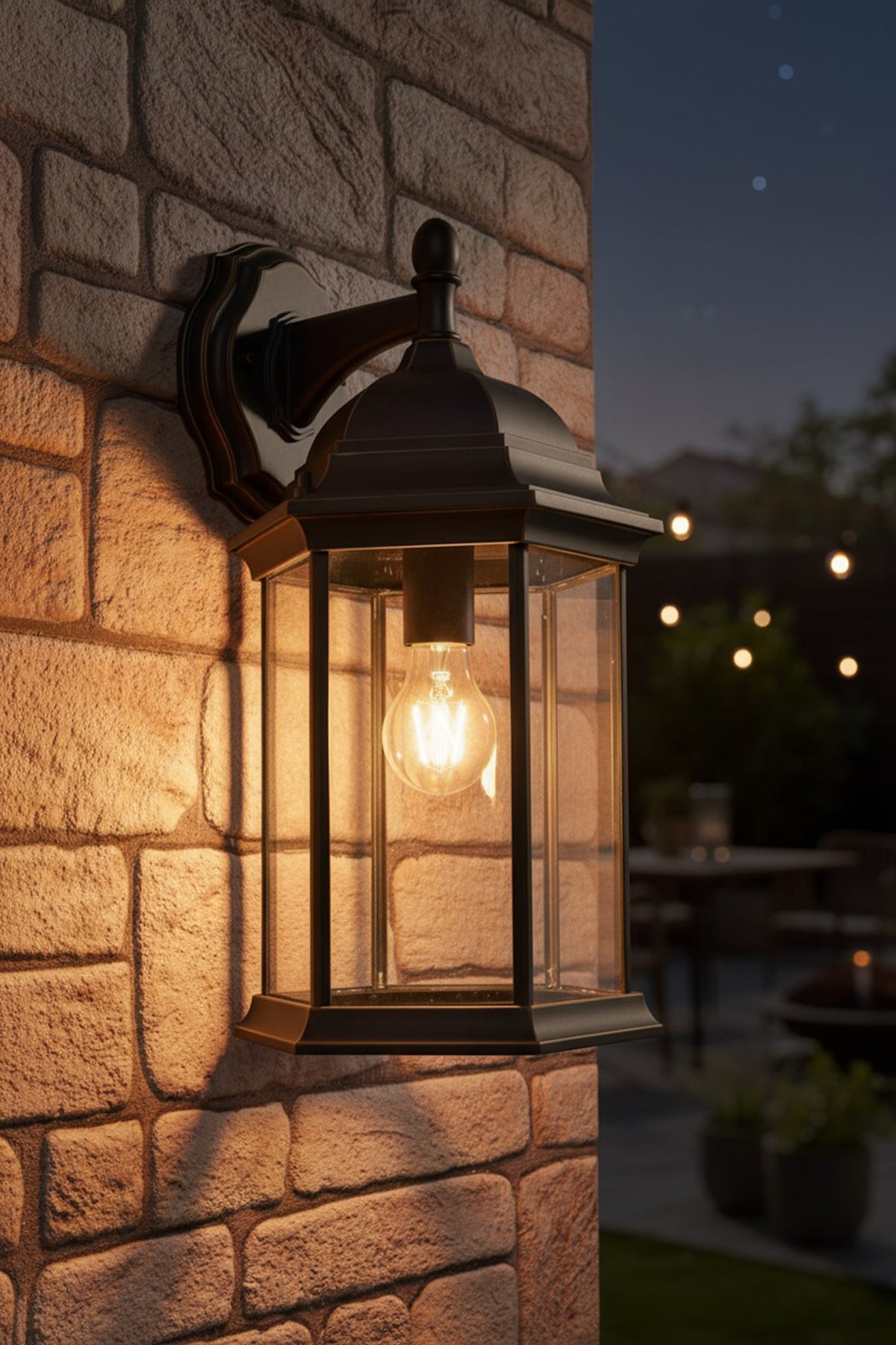 Alvin Large 6 Panel Lantern Antique Bronze