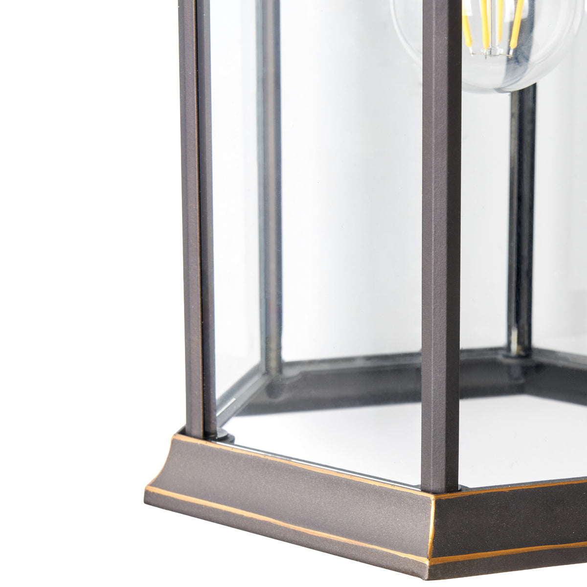 Alvin Large 6 Panel Lantern Antique Bronze