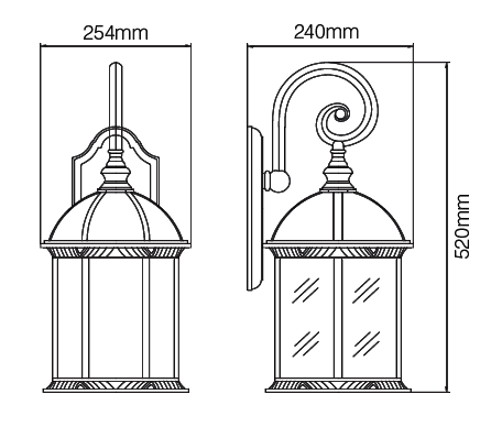 Corbin Large Lantern Brushed Silver