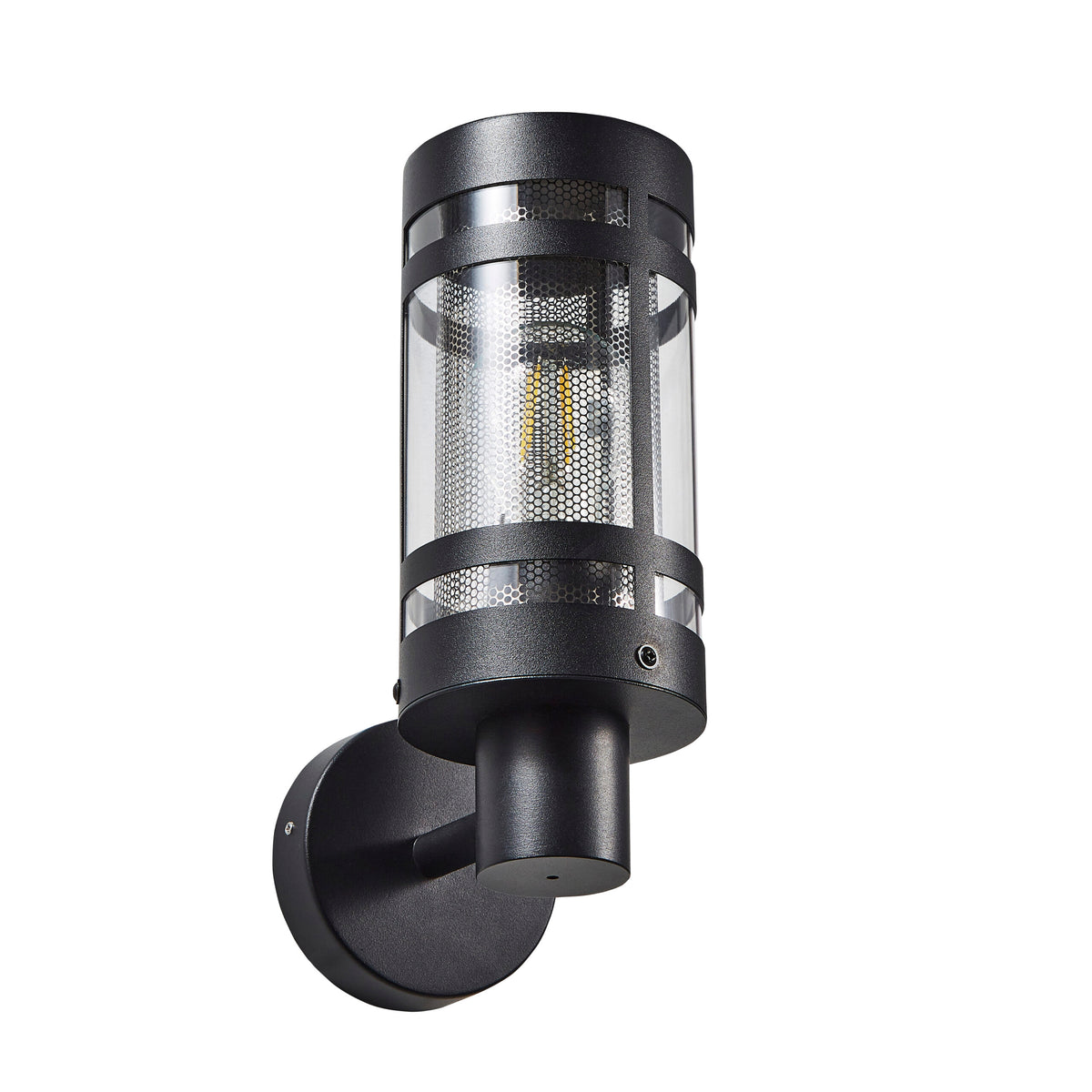 Gada 1 Light Outdoor Wall Light with Stainless Steel Mesh - Black