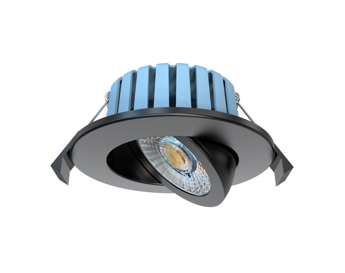 Eden 7 Watt LED Adjustable IP65 Colour Changing Downlight, Black
