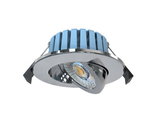 Eden 7 Watt LED Adjustable IP65 Colour Changing Downlight, Chrome
