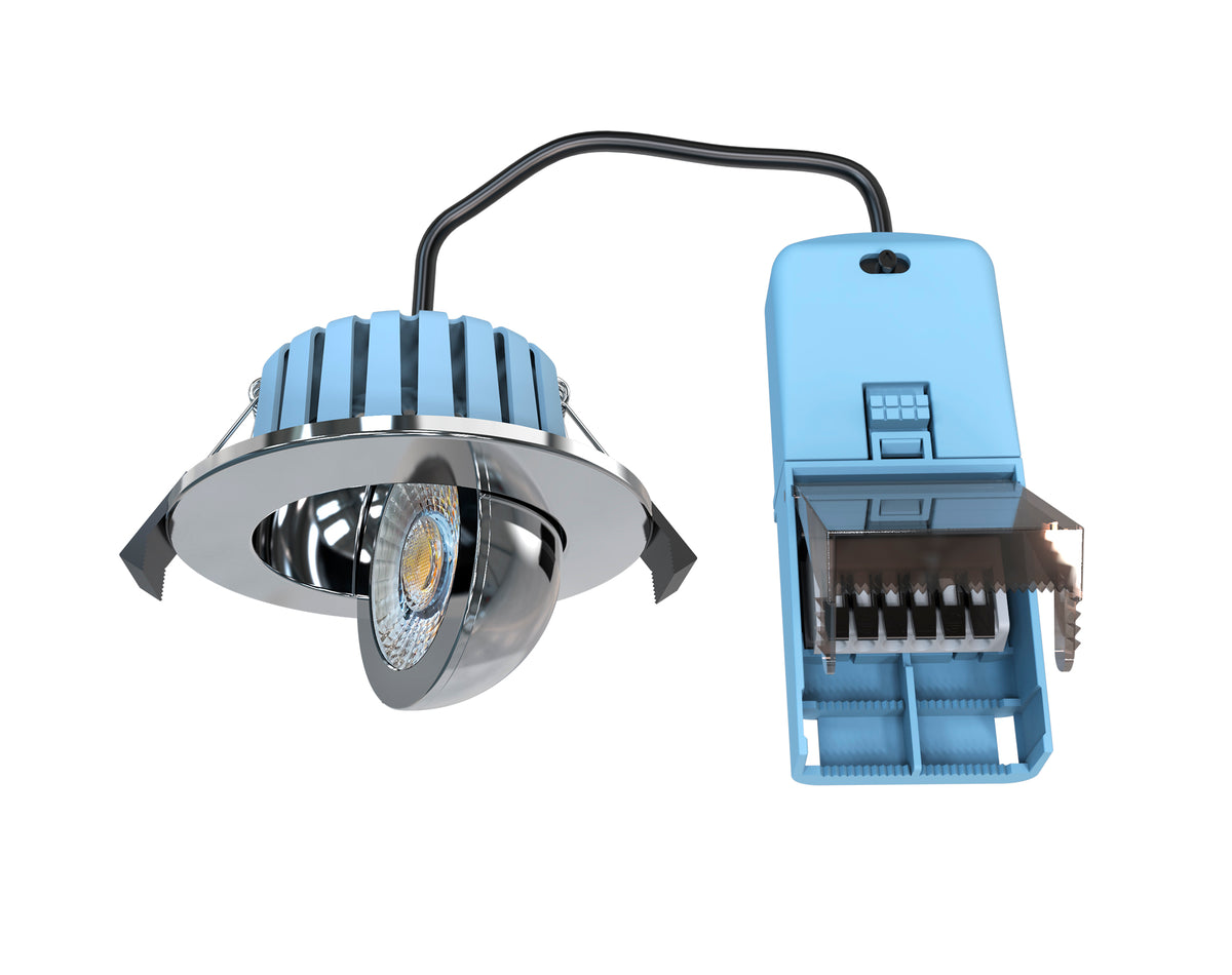 Eden 7 Watt LED Adjustable IP65 Colour Changing Downlight, Chrome