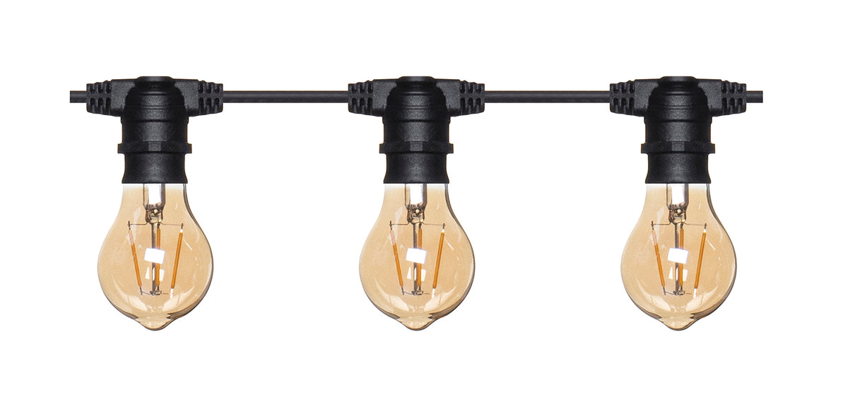 Hardy 20 Light Outdoor Festoon String Lights - Black