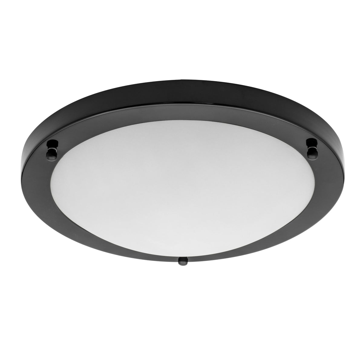 Delphi Large Flush Bathroom Ceiling Light - Satin Black