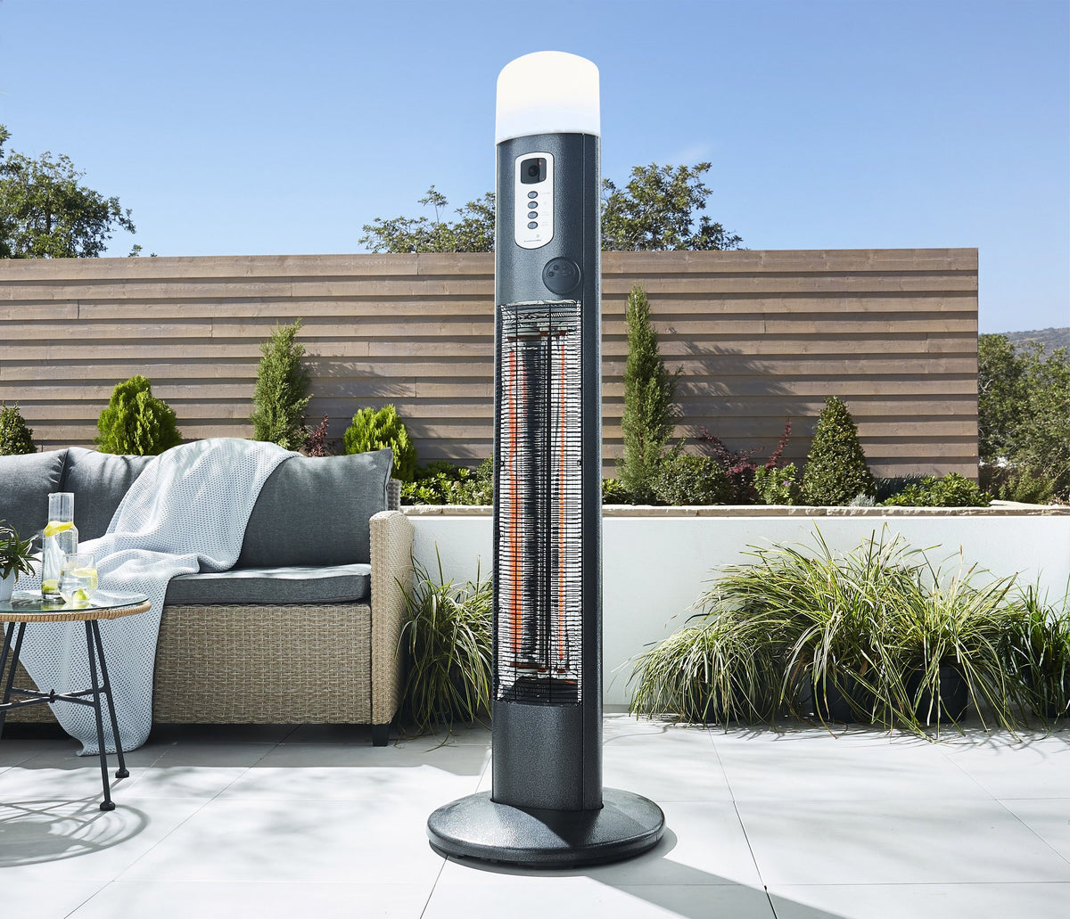 Amber - 3000w Floor Standing Patio Heater with PIR