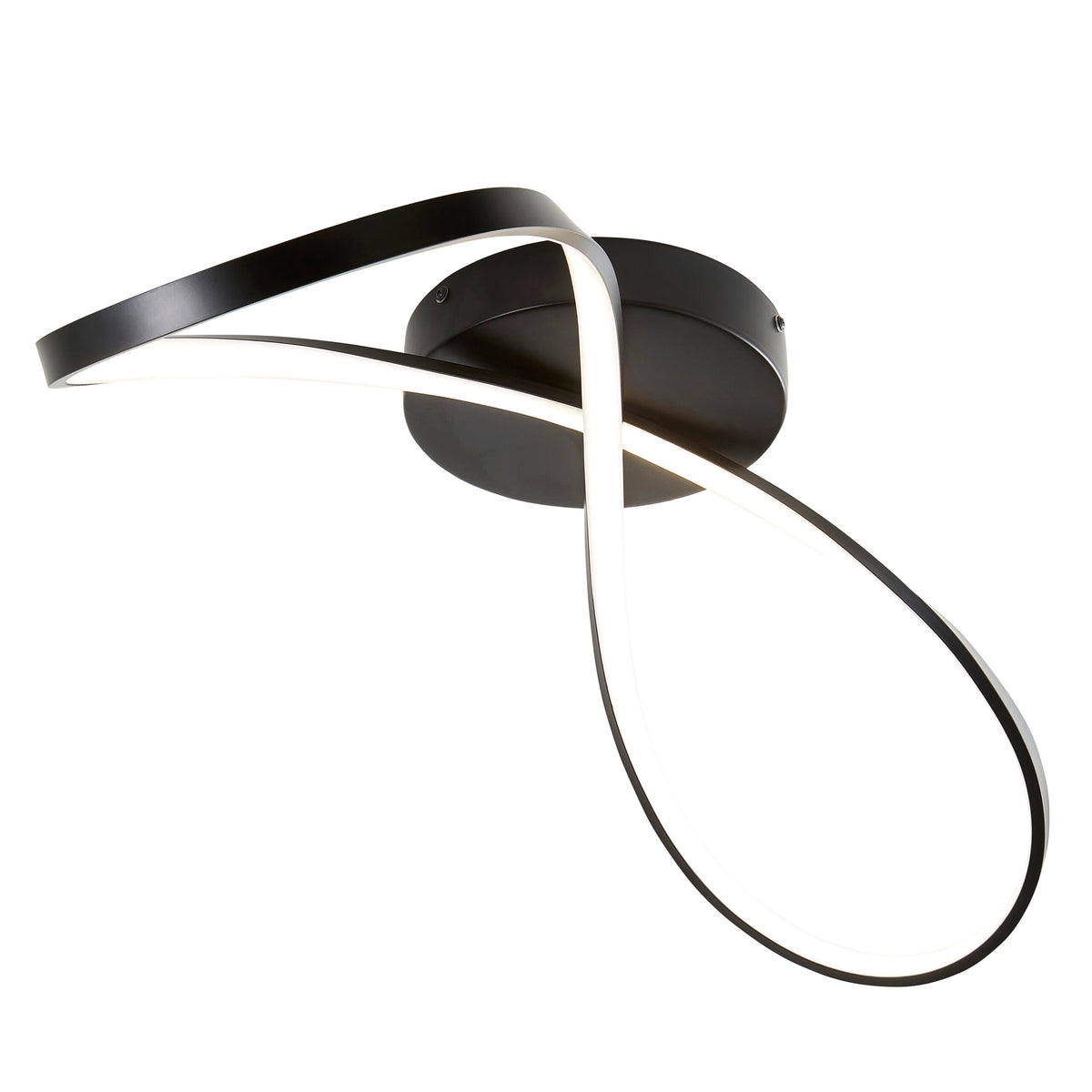 Dafni twist LED Bathroom Ceiling Light - Matt Black