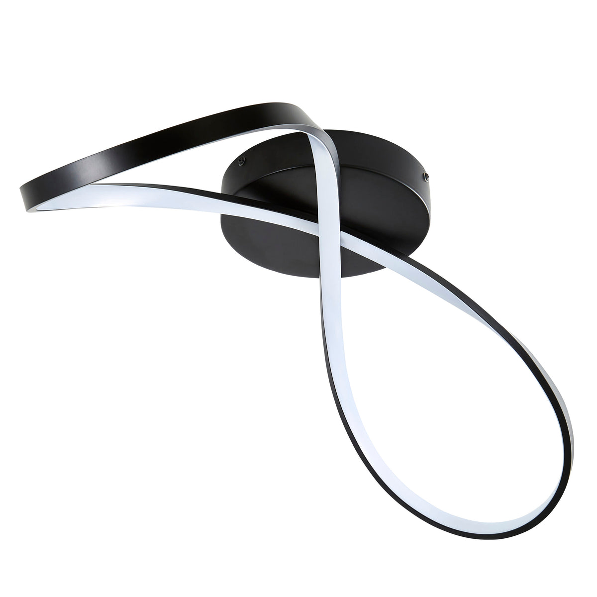 Dafni twist LED Bathroom Ceiling Light - Matt Black