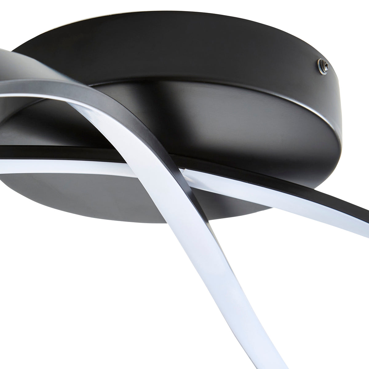 Dafni twist LED Bathroom Ceiling Light - Matt Black