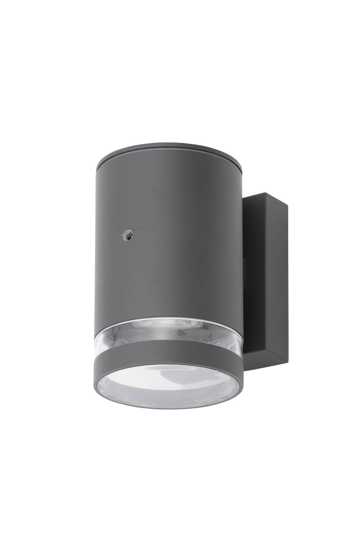 Lens Outdoor Wall Light with Photocell, Anthracite