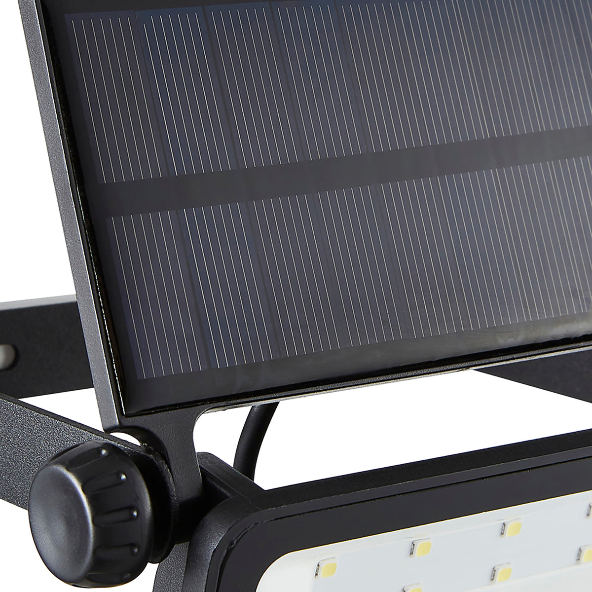 Solar Powered LED Outdoor Security Wall Light with PIR Sensor, Black