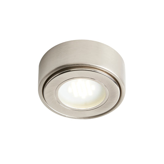 Laghetto LED Circular Cabinet Light in Satin Nickel